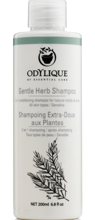 Odylique by Essential Care organiczny delikatny szampon ziołowy do wrażliwej skóry głowy bezzapachowy, 200 ml